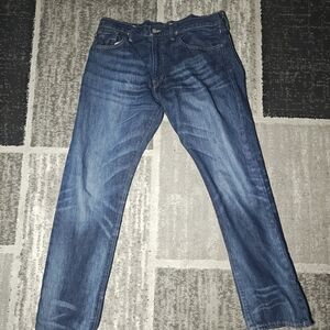 Men's Polo Ralph Lauren Denim Pants Relaxed Straight Sz 34x32